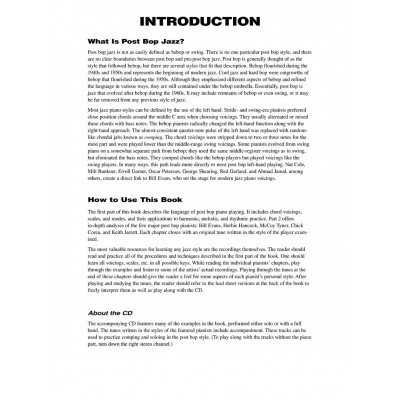 POST-BOP JAZZ PIANO + AUDIO TRACKS - PIANO SOLO