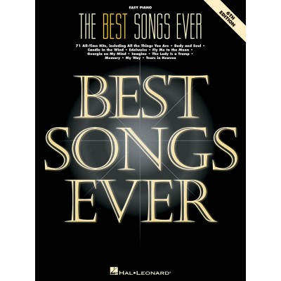 HAL LEONARD BEST SONGS EVER - 6TH EDITION - EASY PIANO