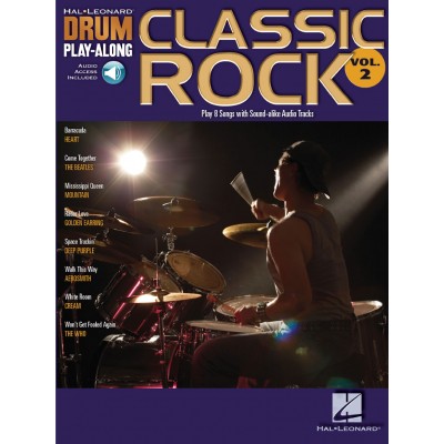 HAL LEONARD DRUM PLAY ALONG VOL.02 CLASSIC ROCK + AUDIO TRACKS