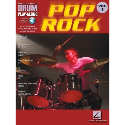 HAL LEONARD DRUM PLAY ALONG VOL.01 POP ROCK AUDIO EN LIGNE