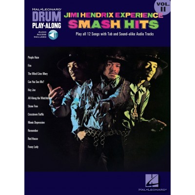 HAL LEONARD HENDRIX JIMI - DRUM PLAY ALONG VOL.11 - SMASH HITS + AUDIO TRACKS