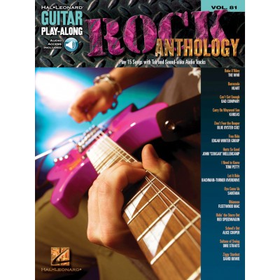 GUITAR PLAY ALONG VOLUME 81 ROCK ANTHOLOGY TAB + 2AUDIO EN LIGNE - GUITAR