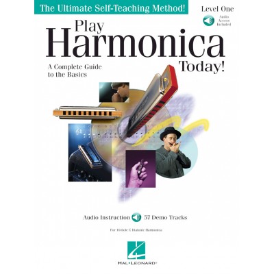 PLAY HARMONICA TODAY SELF TEACHING METHOD LEVEL 1 + AUDIO EN LIGNE - HARMONICA