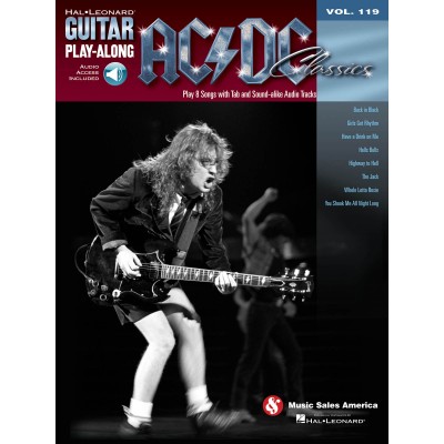 HAL LEONARD AC/DC - GUITAR PLAY ALONG VOL.119 + AUDIO EN LIGNE - AC/DC CLASSICS - GUITARE TAB
