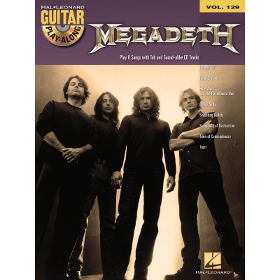 HAL LEONARD GUITAR PLAY ALONG VOL.129 MEGADETH + AUDIO TRACKS - GUITAR TAB