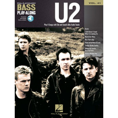 HAL LEONARD BASS PLAY ALONG VOLUME 41 U2 + AUDIO TRACKS - BASS GUITAR