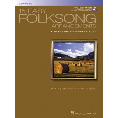  15 Easy Folksong Arrangements For Low Voice + Cd - Voice