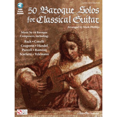 50 BAROQUE SOLOS FOR CLASSICAL GUITAR + AUDIO TRACKS - GUITAR