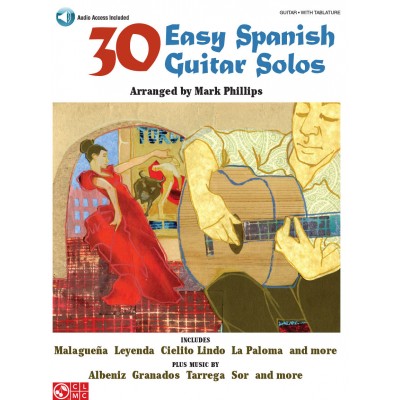 CHERRY LANE 30 EASY SPANISH GUITAR SOLOS + AUDIO TRACKS ROM - GUITAR