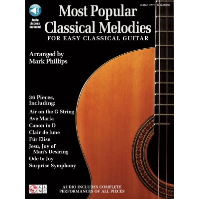MOST POPULAR CLASSCAL MELODIES + AUDIO TRACKS - CLASSICAL GUITAR