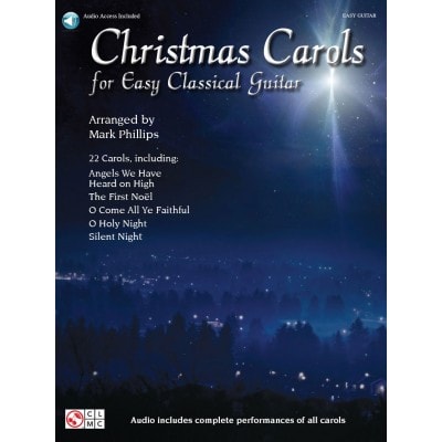 CHRISTMAS CAROLS FOR EASY GUITAR + AUDIO TRACKS - CLASSICAL GUITAR