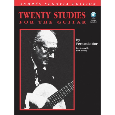HAL LEONARD Fernando Sor - Twenty Studies For Guitar + Audio En Ligne - Guitar