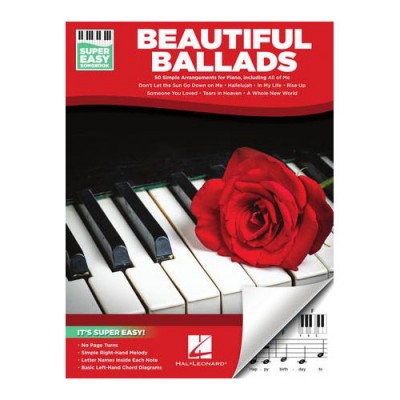 HAL LEONARD BEAUTIFUL BALLADS - SUPER EASY SONGBOOK