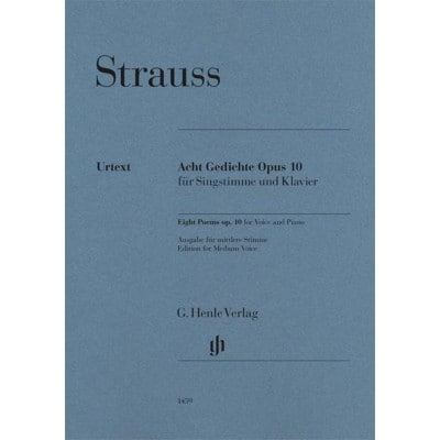 STRAUSS - ACHT GEDICHTE OP. 10 - VOCAL AND PIANO