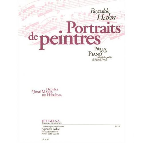 HAHN R. - PORTRAITS DE PEINTRES - PIANO