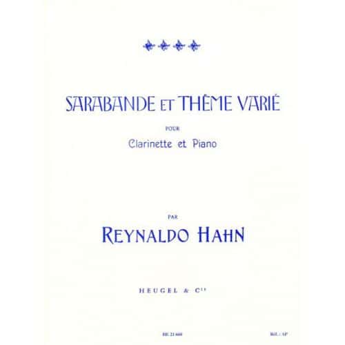 HAHN R. - SARABANDE & THEME VARIE - CLARINETTE & PIANO