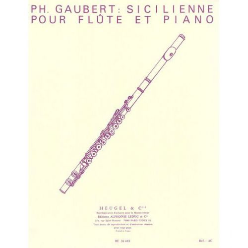 Gaubert Philippe - Sicilienne Pour Flute et Piano