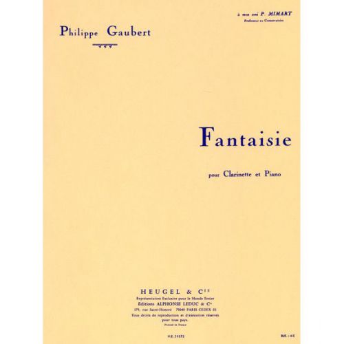 GAUBERT PHILIPPE - FANTAISIE - CLARINETE