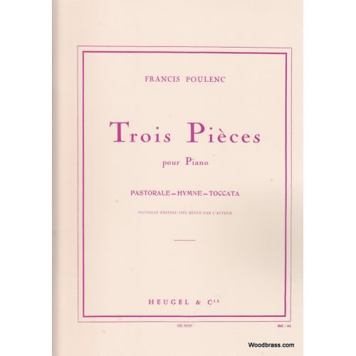 HEUGEL POULENC F. - TROIS PIECES - PIANO