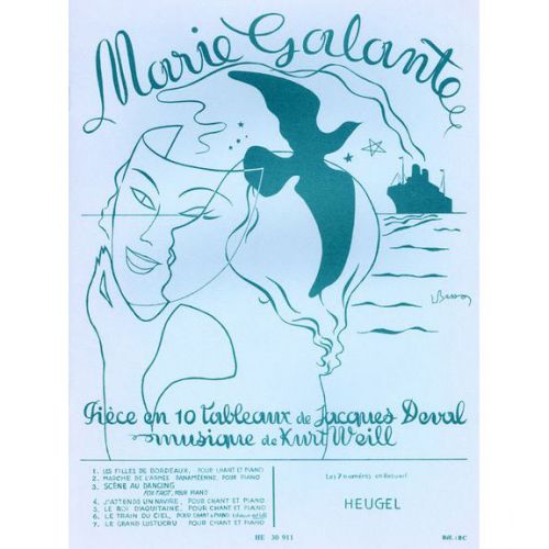 HEUGEL Kurt Weill - Marie Gale - Ch, Piano