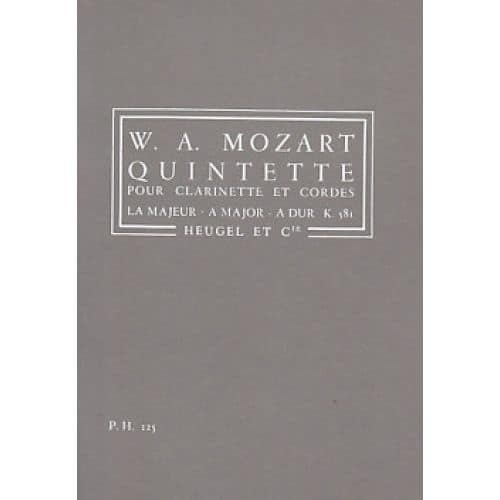 MOZART W. A. - QUINTETTE KV 581 - CONDUCTEUR DE POCHE