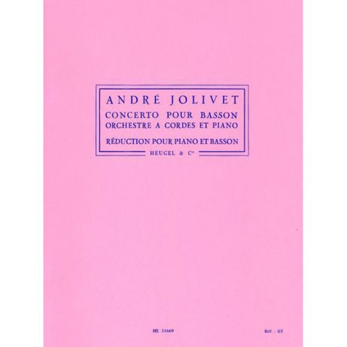 JOLIVET A. - CONCERTO POUR BASSON