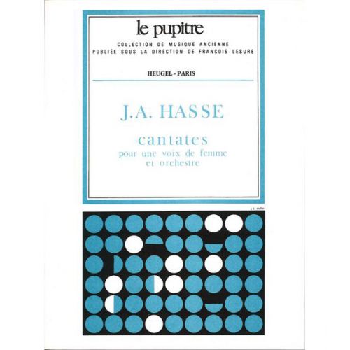 VOCAL SHEETS - HASSE CANTATES POUR UNE VOIX DE FEMME ET ORCHESTRE