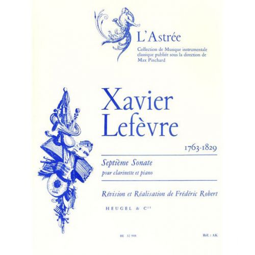 LEFEVRE / ROBERT - SONATE N°7 -CLARINETTE ET PIANO 