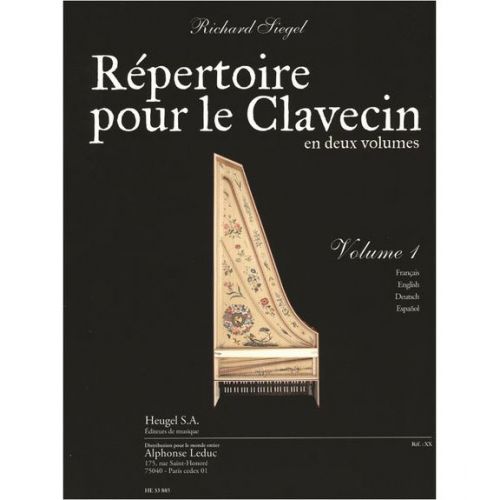 SIEGEL RICHARD - REPERTOIRE POUR LE CLAVECIN VOL.1