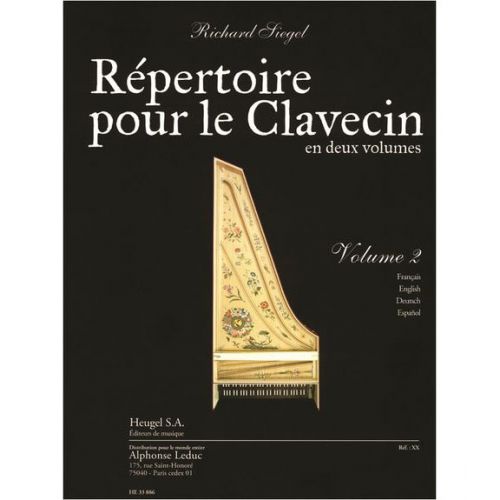 HEUGEL SIEGEL RICHARD - REPERTOIRE POUR LE CLAVECIN VOL.2