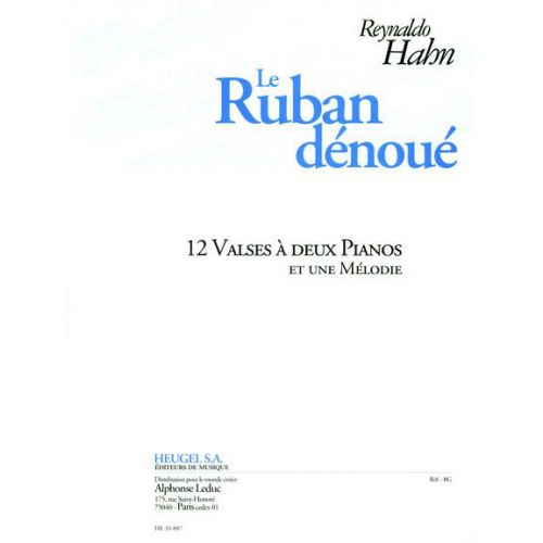 HEUGEL LE RUBAN DENOUE-12 VALSES - 2 PIANOS ET UNE MELODIE
