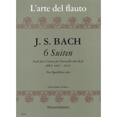 BACH J.S. - SIX SUITES - BWV 1007-1012 - FLUTE TRAVERSIERE (J.C. VEILHAN)