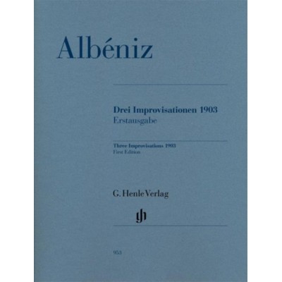 ALBENIZ I. - TROIS IMPROVISATIONS 1903 - PIANO 