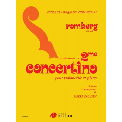  Romberg Bernhard-heinrich - Concertino N2 En Sol Maj. - Violoncelle, Piano