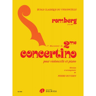 ROMBERG BERNHARD-HEINRICH - CONCERTINO N°2 EN SOL MAJ. - VIOLONCELLE, PIANO