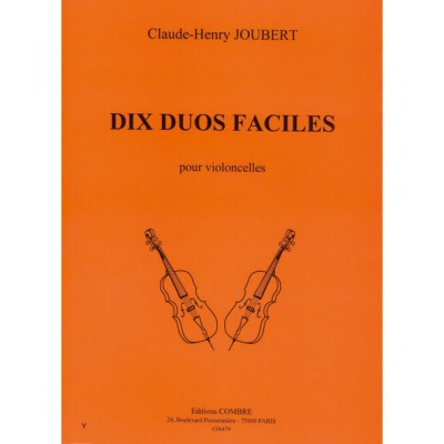 COMBRE Joubert CLAUDE-henry - Duos Faciles (10) - 2 Violoncelles