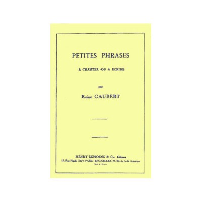 GAUBERTR - PETITES PHRASES (150 EX.) S/A