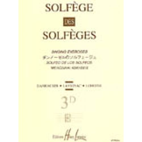 LAVIGNAC ALBERT - SOLFEGE DES SOLFEGES VOL.3D SANS ACCOMPAGNEMENT