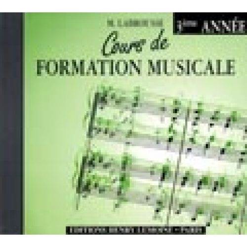 LEMOINE LABROUSSE MARGUERITE - COURS DE FORMATION MUSICALE VOL.3 - CD SEUL
