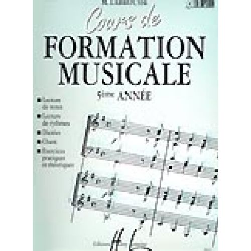LEMOINE LABROUSSE MARGUERITE - COURS DE FORMATION MUSICALE VOL.5