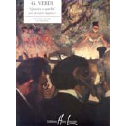 LEMOINE VERDI GIUSEPPE - QUESTA O QUELLA EXTRAIT DE RIGOLETTO - PIANO