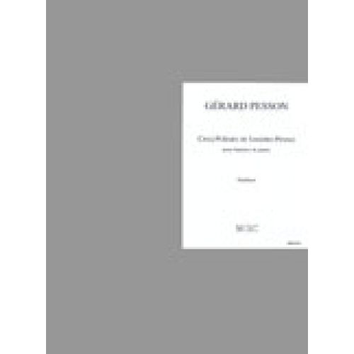 LEMOINE PESSON GERARD - POEMES DE SANDRO PENNA (5) - BARYTON, PIANO