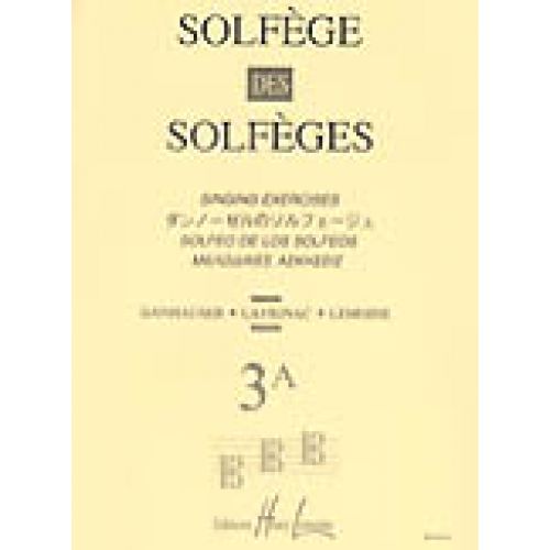 LEMOINE LAVIGNAC ALBERT - SOLFEGE DES SOLFEGES VOL.3A SANS ACCOMPAGNEMENT