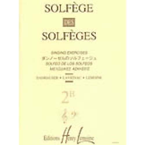 LAVIGNAC ALBERT - SOLFEGE DES SOLFEGES VOL.2B SANS ACCOMPAGNEMENT