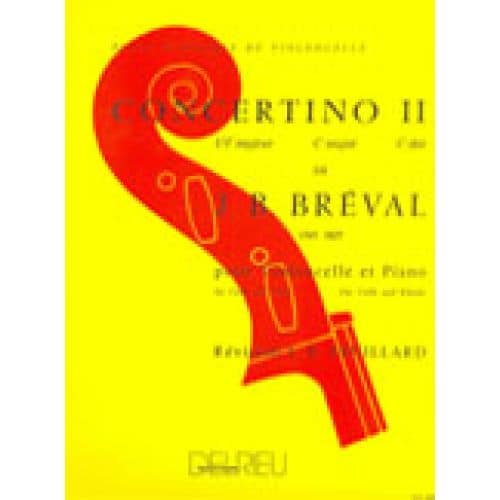 BREVAL J.B. - CONCERTINO N°2 EN UT MAJ. - VIOLONCELLE, PIANO