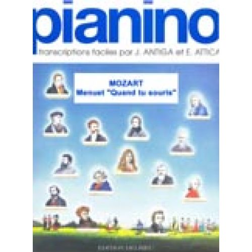EDITION DELRIEU MOZART W.A. - MENUET QUAND TU SOURIS... - PIANINO 39 - PIANO