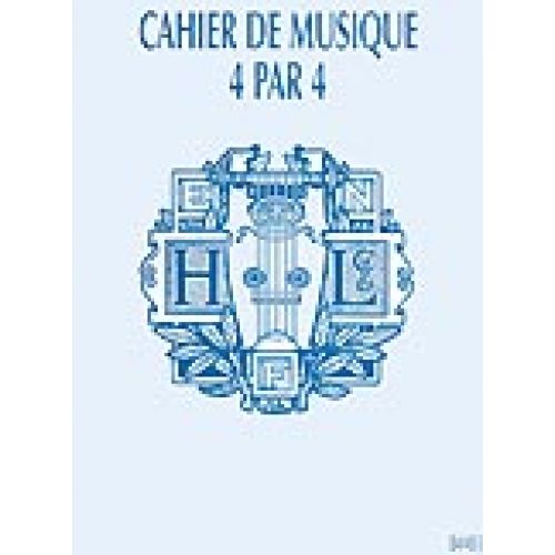 LEMOINE CAHIER MUSIQUE 16 PORTEES 4/4 - RELIURE SPIRALE 