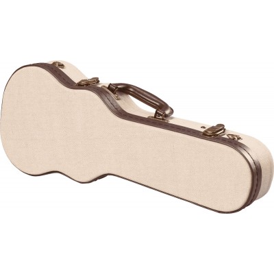 GATOR Étui Ukulélé Soprano Beige en Bois Deluxe - GW