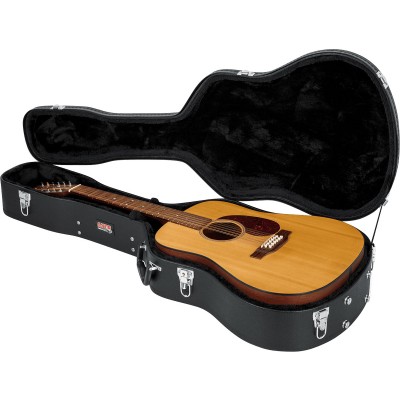 GATOR 6 & 12 String Dreadnought Wooden Case - GWE