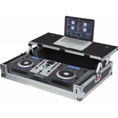 G-TOWER WOOD WITH SLIDING TRAY FOR NUMARK MIXDECK EXPRESS, PIONEER DDJ-SR,